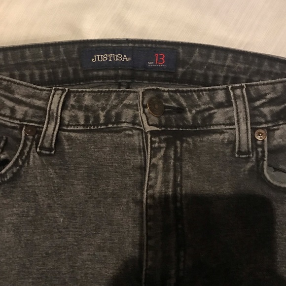 Black acid wash junior jeans - Picture 3 of 4
